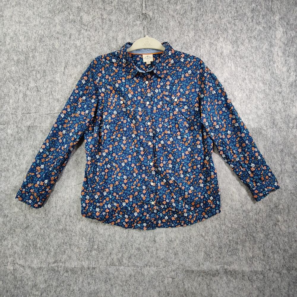 Casual Office St.John's Bay Country Festival Floral Classic Button Front Shirt